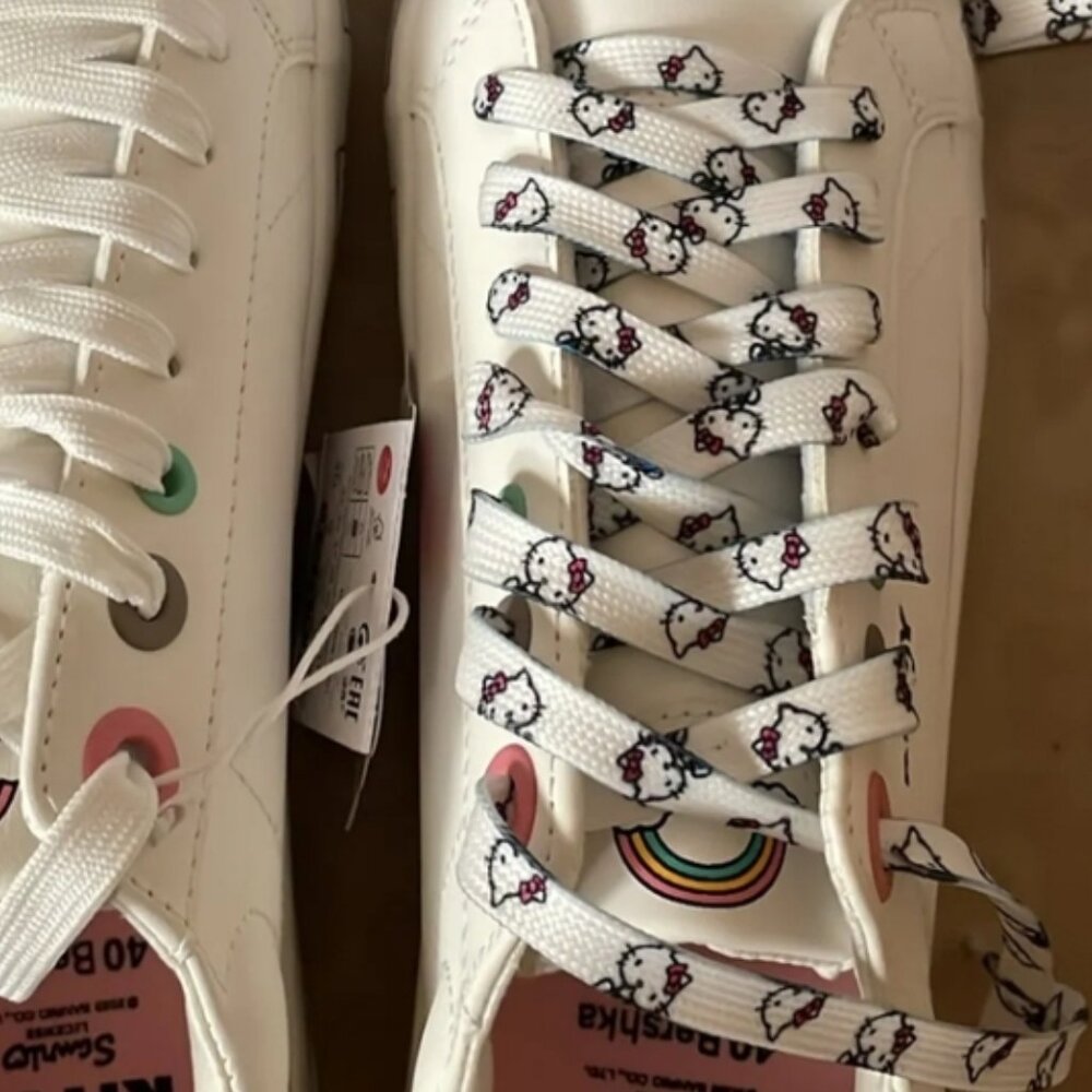 Hello Kitty Sanrio Shoe Laces, Brand NEW 150cm Hello Kitty Face